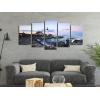 imageWieco Art Portland Lighthouse Canvas Prints Wall Art Ocean Sunset Beach Seascape Pictures Paintings for Living Room Bedroom Home Decorations Extra Large Modern Stretched and Framed Sea Skyline10x16inchx2pcs 10x20inchx2pcs 10x24inchx1pc