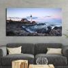imageWieco Art Portland Lighthouse Canvas Prints Wall Art Ocean Sunset Beach Seascape Pictures Paintings for Living Room Bedroom Home Decorations Extra Large Modern Stretched and Framed Sea Skyline48L x 24W