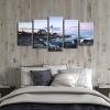 imageWieco Art Portland Lighthouse Canvas Prints Wall Art Ocean Sunset Beach Seascape Pictures Paintings for Living Room Bedroom Home Decorations Extra Large Modern Stretched and Framed Sea Skyline10x16inchx2pcs 10x20inchx2pcs 10x24inchx1pc