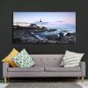 imageWieco Art Portland Lighthouse Canvas Prints Wall Art Ocean Sunset Beach Seascape Pictures Paintings for Living Room Bedroom Home Decorations Extra Large Modern Stretched and Framed Sea Skyline48L x 24W