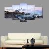imageWieco Art Portland Lighthouse Canvas Prints Wall Art Ocean Sunset Beach Seascape Pictures Paintings for Living Room Bedroom Home Decorations Extra Large Modern Stretched and Framed Sea Skyline16x24inchx2pcs 16x32inchx2pcs 16x40inchx1pc