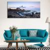 imageWieco Art Portland Lighthouse Canvas Prints Wall Art Ocean Sunset Beach Seascape Pictures Paintings for Living Room Bedroom Home Decorations Extra Large Modern Stretched and Framed Sea Skyline48L x 24W