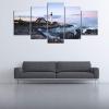 imageWieco Art Portland Lighthouse Canvas Prints Wall Art Ocean Sunset Beach Seascape Pictures Paintings for Living Room Bedroom Home Decorations Extra Large Modern Stretched and Framed Sea Skyline16x24inchx2pcs 16x32inchx2pcs 16x40inchx1pc