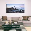 imageWieco Art Portland Lighthouse Canvas Prints Wall Art Ocean Sunset Beach Seascape Pictures Paintings for Living Room Bedroom Home Decorations Extra Large Modern Stretched and Framed Sea Skyline48L x 24W