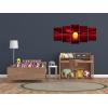 imageWieco Art Red Sun Canvas Prints Wall Art Ocean Sea Beach Pictures Paintings Ready to Hang for Living Room Bedroom Home Decorations Modern 5 Piece Stretched and Framed Grace Landscape Giclee Artwork10x16inchx2pcs 10x20inchx2pcs 10x24inchx1pc