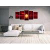 imageWieco Art Red Sun Canvas Prints Wall Art Ocean Sea Beach Pictures Paintings Ready to Hang for Living Room Bedroom Home Decorations Modern 5 Piece Stretched and Framed Grace Landscape Giclee Artwork10x16inchx2pcs 10x20inchx2pcs 10x24inchx1pc