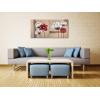 imageWieco Art Red and White Flowers Canvas Paintings Wall Art for Living Room Bedroom Home Decor Modern 2 Panels Large Gallery Wrapped Contemporary Pretty Abstract Floral Pictures24x24inchx2pcs 60x60cmx2pcs