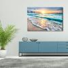 imageWieco Art Sea Waves Large Canvas Prints Wall Art Ocean Beach Pictures Paintings Ready to Hang for Living Room Bedroom Home Decorations Modern Stretched and Framed Seascape Giclee Artwork36L x 24W