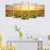 imageWieco Art Sunflowers Canvas Prints Wall Art Landscape Pictures Paintings Ready to Hang for Living Room Bedroom Home Office Decorations Modern 5 Panels Stretched and Framed Yellow FlowerYellow