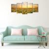 imageWieco Art Sunflowers Canvas Prints Wall Art Landscape Pictures Paintings Ready to Hang for Living Room Bedroom Home Office Decorations Modern 5 Panels Stretched and Framed Yellow FlowerYellow