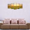 imageWieco Art Sunflowers Canvas Prints Wall Art Landscape Pictures Paintings Ready to Hang for Living Room Bedroom Home Office Decorations Modern 5 Panels Stretched and Framed Yellow FlowerYellow