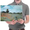 imageWieco Art The Poppy Field Near Argenteuil Giclee Canvas Prints Wall Art of Claude Monet Famous Floral Oil Paintings Reproduction Classic Flowers Landscape Pictures Artwork for Bedroom Home Decorations16L x 12W