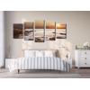 imageWieco Art The Rocky Sea Large Modern 5 Piece Giclee Canvas Prints Artwork Stretched and Framed Seascape Beach Pictures Paintings on Canvas Wall Art for Living Room Bedroom Home Decorations L14x24inchx2pcs 14x28inchx2pcs 14x32inchx1pc