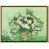 imageWieco Art Vase with Pink Roses by Van Gogh Flowers Oil Paintings Reproductions Modern Giclee Canvas Prints Artwork Abstract Floral Pictures Printed on Canvas Wall Art for Bedroom Home Decorations17L x 13W