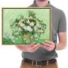 imageWieco Art Vase with Pink Roses by Van Gogh Flowers Oil Paintings Reproductions Modern Giclee Canvas Prints Artwork Abstract Floral Pictures Printed on Canvas Wall Art for Bedroom Home Decorations17L x 13W