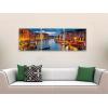 imageWieco Art Venice Night 3 Piece Giclee Canvas Prints Wall Art Italy City Skyline Landscape Picture Paintings for Living Room Bedroom Home Decorations Modern Stretched and Framed Cityscape Artwork