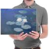 imageWieco Art Water Lilies Canvas Prints Wall Art of Claude Monet Famous Floral Oil Paintings Reproduction Stretched and Framed Classic Flower Pictures Giclee Artwork16L x 12W