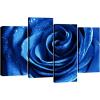 imageWieco Art Blue Rose with Dew Canvas Wall Art Abstract Romantic Flower Pictures Paintings Wall Art for Living Room Bedroom Decorations Wall Decor Large 4 Panels Modern Canvas Prints Artwork16x32inchx2pcs  16x40inchx2pcs
