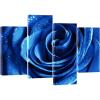 imageWieco Art Blue Rose with Dew Canvas Wall Art Abstract Romantic Flower Pictures Paintings Wall Art for Living Room Bedroom Decorations Wall Decor Large 4 Panels Modern Canvas Prints Artwork12x24inchx2pcs  12x32inchx2pcs