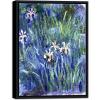 imageWieco Art Canvas Print Wall Art Irises by Claude Monet Oil Paintings Reproduction Landscape Pictures Artwork on Canvas Art for Living Room Decorations and Wall Decor16L x 12W