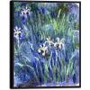 imageWieco Art Canvas Print Wall Art Irises by Claude Monet Oil Paintings Reproduction Landscape Pictures Artwork on Canvas Art for Living Room Decorations and Wall Decor24L x 20W