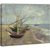 imageWieco Art Fishing Boats on the Beach at Les Saintes Maries Large Modern Canvas Prints of Van Gogh Oil Paintings Seascape Pictures on Canvas Wall Art for Bedroom Kitchen Home Decor24L x 20W