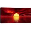 imageWieco Art Giclee Canvas Prints Wall Art Red Sea Pictures Sun Paintings Ready to Hang for Living Room Bedroom Home Decorations Modern 4 Piece Large Stretched and Framed Seascape Ocean Beach40L x 20W