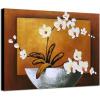imageWieco Art Orchid Floral Oil Paintings on Canvas Wall Art Ready to Hang for Living Room Bedroom Home Decorations Modern 100 Hand Painted Modern Stretched and Framed Abstract Pretty Flower Art Work