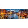 imageWieco Art Venice Night 3 Piece Giclee Canvas Prints Wall Art Italy City Skyline Landscape Picture Paintings for Living Room Bedroom Home Decorations Modern Stretched and Framed Cityscape Artwork