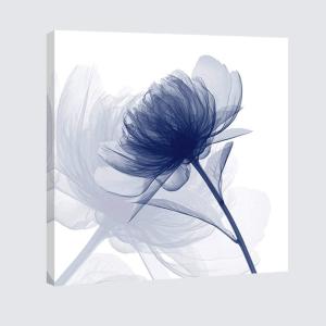imageWieco Art Blue Flickering Flower Modern Abstract Canvas Wall Art Gallery Large Wrapped Perfect Floral Pictures Paintings on Canvas Print Artwork Ready to Hang for Living Room Bedroom Home Decor LBlue