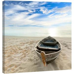 imageWieco Art Bridge Canvas Prints Artwork for Wall Decor Stretched Art work Modern Canvas Wall Art for Home and office Decoration Landscape Picture Print on Canvas Art 20 by 20 inchBoat