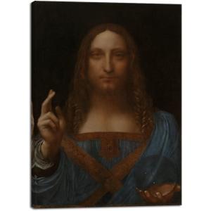 imageWieco Art Canvas Prints Salvator Mundi1500 by Leonardo DA VINCI Classic Art Reproductions Jesus Canvas Wall Art for Home Decoration