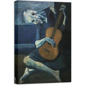 imageWieco Art Canvas Prints The Old Guitarist by Pablo Picasso Abstract Canvas Wall Art for Wall Decor and Home Office Decorations16L x 11W