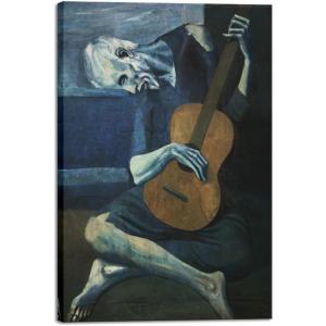 imageWieco Art Canvas Prints The Old Guitarist by Pablo Picasso Abstract Canvas Wall Art for Wall Decor and Home Office Decorations36L x 24W