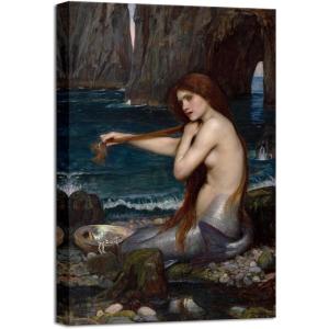 imageWieco Art Canvas Wall Art John William Waterhouse Canvas Prints  Ophelia Romantic Style Poster  Water Lilies Poster  for Living Room Home Kitchen DecorationsMermaid
