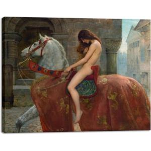 imageWieco Art Canvas Wall Art John William Waterhouse Canvas Prints  Ophelia Romantic Style Poster  Water Lilies Poster  for Living Room Home Kitchen DecorationsLady Godiva on Horse