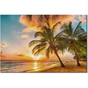 imageWieco Art Cozy Sea Canvas Print Wall Art Ocean Beach Pictures Paintings Modern Large Stretched and Framed Grace Contemporary Seascape Giclee Artwork Ready to Hang for Living Room Bedroom Home Decor24x36inch