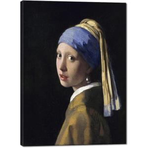imageWieco Art Framed Canvas Art the Girl with a Pearl Earring by Jan Vermeer Oil Paintings Reproduction Canvas Print Artwork for Living Room Decoration Home ampamp Office Decor16L x 12W