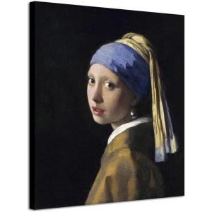 imageWieco Art Framed Canvas Art the Girl with a Pearl Earring by Jan Vermeer Oil Paintings Reproduction Canvas Print Artwork for Living Room Decoration Home ampamp Office Decor24L x 20W