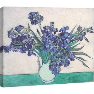 imageWieco Art Irises Canvas Prints Wall Art Flowers by Van Gogh Famous Oil Paintings Reproduction Modern Stretched and Framed Floral Picture Giclee Artwork Ready to Hang for Bedroom Home Decoration24L x 20W