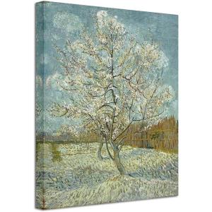 imageWieco Art The Pink Peach Tree Canvas Prints Wall Art by Van Gogh Classic Famous Oil Paintings Reproduction Modern Gallery Wrapped Landscapes Giclee Picture Artwork16L x 12W