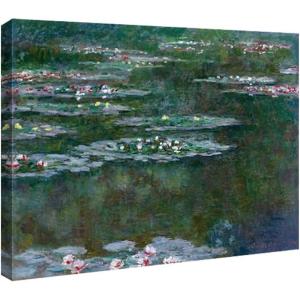 imageWieco Art Water Lilies Canvas Prints Wall Art Pictures of Claude Monet Famous Flowers Oil Paintings for Bedroom Bathroom Home Office Decorations Modern Stretched and Framed Floral Giclee Artwork