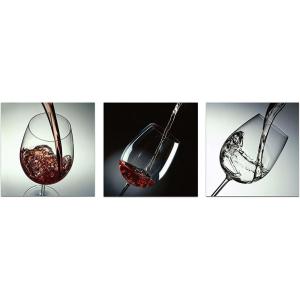 imageWieco Art Wine and Cups Large 3 Panels Contemporary Gallery Wrapped Giclee Canvas Prints Vintage Picture Paintings on Canvas Wall Art Work Ready to Hang for Living Room Kitchen Home Decorations20x20inchx3pcs 50x50cmx3pcs