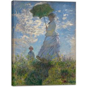 imageWieco Art Woman with a Parasol Madame Monet and Her Son Canvas Prints Wall Art of Claude Monet Famous Classic Oil Paintings Reproduction Gallery Wrapped People Pictures24L x 32W