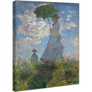 imageWieco Art Woman with a Parasol Madame Monet and Her Son Canvas Prints Wall Art of Claude Monet Famous Classic Oil Paintings Reproduction Gallery Wrapped People Pictures16L x 12W