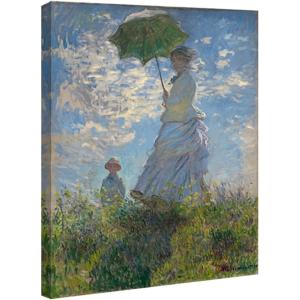 imageWieco Art Woman with a Parasol Madame Monet and Her Son Canvas Prints Wall Art of Claude Monet Famous Classic Oil Paintings Reproduction Gallery Wrapped People Pictures24L x 20W