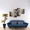 imageWieco Art 100 Handpainted Abstract Floral Oil Painting on Canvas Warm Day Yellow Flowers Bloom Ready to Hang for Living Room Bedroom Home Decorations 4pcsset16x20inchx2pcs 16x32inchx2pcs