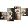 imageWieco Art 100 Handpainted Abstract Floral Oil Painting on Canvas Warm Day Yellow Flowers Bloom Ready to Hang for Living Room Bedroom Home Decorations 4pcsset16x20inchx2pcs 16x32inchx2pcs