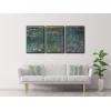imageWieco Art 3 Panels Framed Canvas Wall Art Water Lilies by Claude Monet Famous Paintings Canvas Prints for Living Room Impressionistic Flower Wall Pictures for Bedroom Decorations16x24inchx3pcs Framed