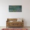 imageWieco Art 3 Panels Framed Canvas Wall Art Water Lilies by Claude Monet Famous Paintings Canvas Prints for Living Room Impressionistic Flower Wall Pictures for Bedroom Decorations40L x 20W